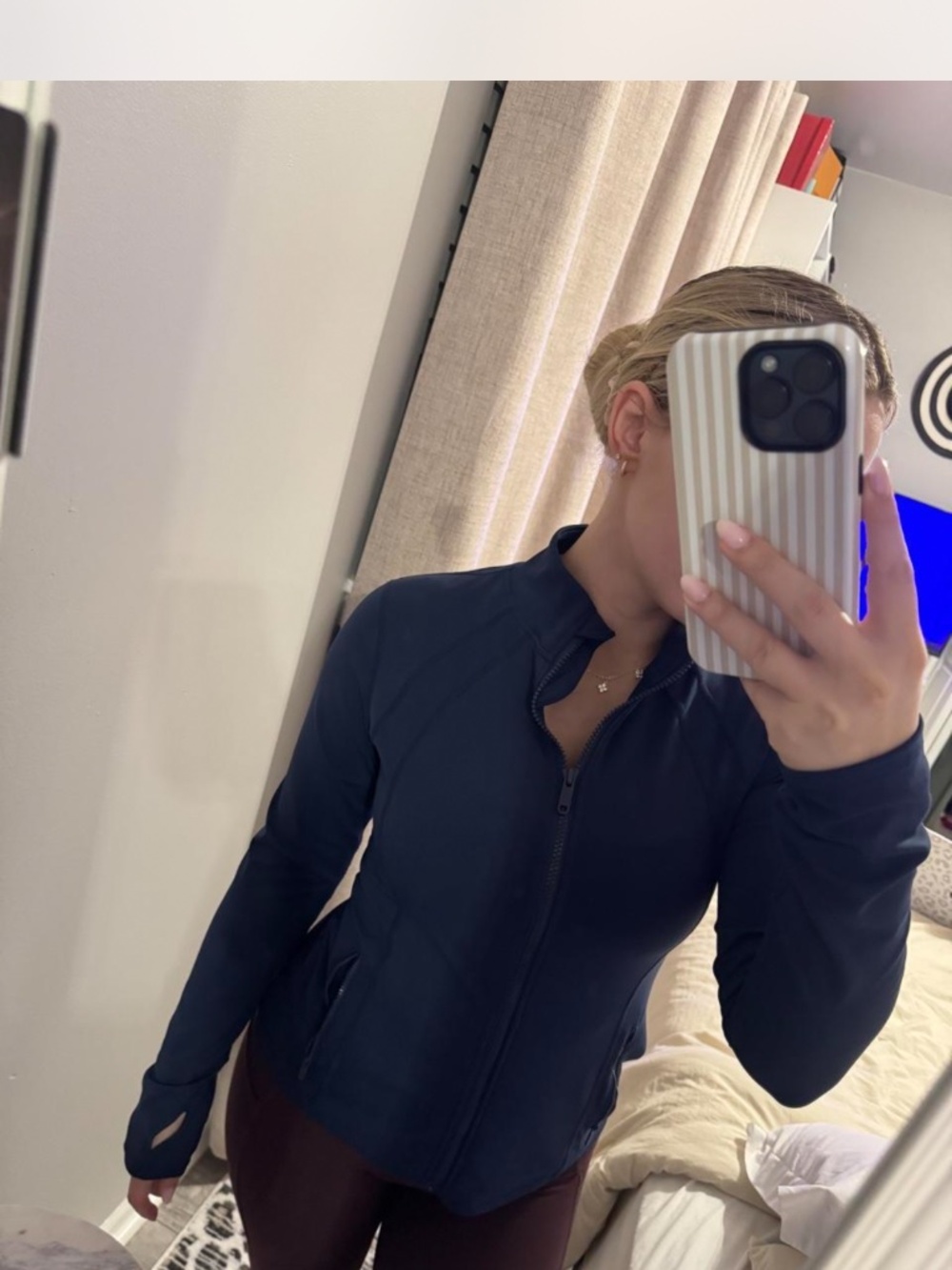 Navy zip up jacket